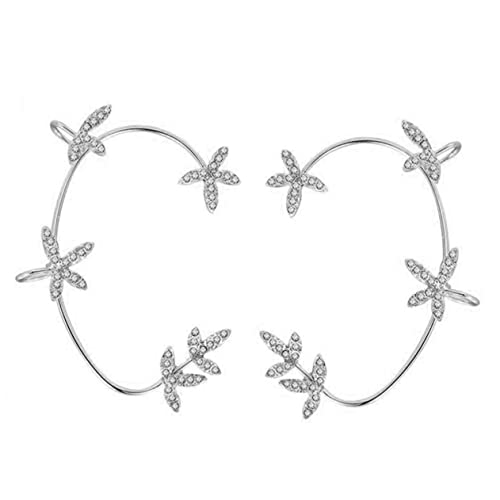 DEARMAMY 2 Stück Ohrclips mit Funkelnden Strasssteinen nicht Piercing Ohrklemme Modischer Ohrschmuck Langlebiger Legierung Eleganter Baumblatt Design Ohrclip für Damen DEARMAMY 2 Stück Ohrclips mit Funkelnden Strasssteinen nicht Piercing Ohrklemme Modischer Ohrschmuck Langlebiger Legierung Eleganter Baumblatt Design Ohrclip für Damen von DEARMAMY