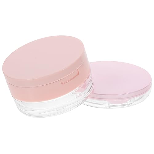 DEARMAMY 2 Stück Puderdose klein Mini Kompakt Reisebehälter tragbar Kissen leerer Körperpuderbehälter leere Make-up-Behälter leerer Make -up -Behälter ' Reise-Make-up-Behälter Plastik Rosa von DEARMAMY