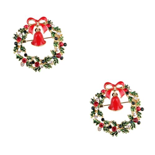 DEARMAMY 2 Stück Rhinestone Weihnachtsbrosche mit festlichem Glockendesign Funkelnder Strass Anstecker für Damen Festlicher Schmuck für Party Hochzeit Kostüm Stabiles Pin Zubehör DEARMAMY 2 Stück Rhinestone Weihnachtsbrosche mit festlichem Glockendesign Funkelnder Strass Anstecker für Damen Festlicher Schmuck für Party Hochzeit Kostüm Stabiles Pin Zubehör von DEARMAMY