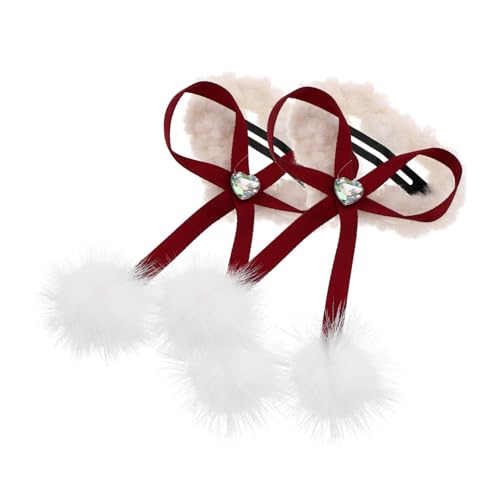 DEARMAMY 2stücke Herz Haarspangen Mädchen Haarspangen Schleife Frauen Valentinstag Haaraccessoires von DEARMAMY