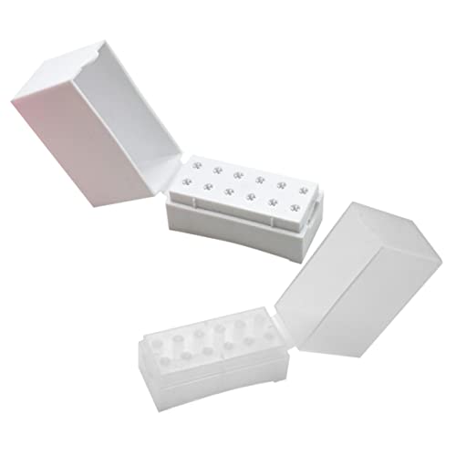 DEARMAMY 2stücke Nagelbohrerhalter Aufbewahrungsboxen Für Nagelschleifköpfe Organizer Etuis Maniküre Zubehör Boxen Polieren Lagerung Fällen von DEARMAMY