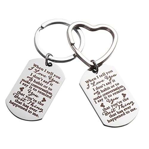 DEARMAMY Einzigartiges Schlüsselanhänger-Set Aufwendige Taschenornamente Romantische Für Paare Silberfarben DEARMAMY Einzigartiges Schlüsselanhänger-Set Aufwendige Taschenornamente Romantische Für Paare Silberfarben von DEARMAMY