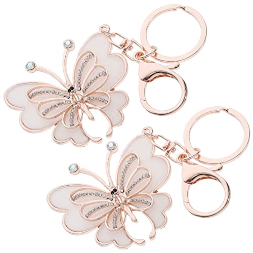 DEARMAMY 2stücke Schmetterlings Schlüsselanhänger Dekorative Taschenanhänger Langlebige Und Ansprechende Schmetterlings-Pendants Für Für Und Accessoires von DEARMAMY