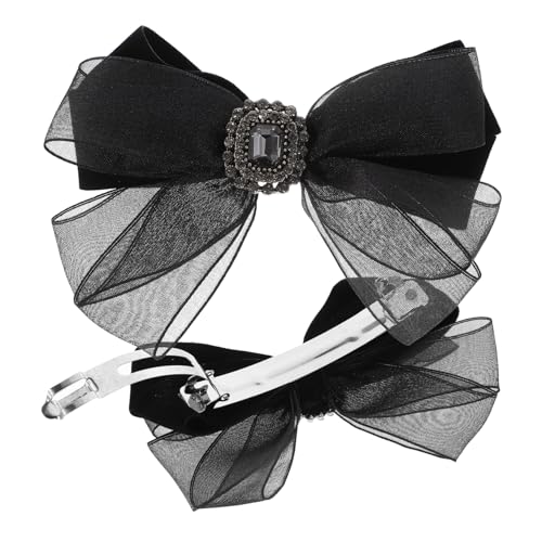 DEARMAMY 2stücke Haarschleifen Clips Aus Netzgarn Mit Strass Für Teens Und Mädchen Elegante Haaraccessoires Für Partys Hochzeiten Und Alltag von DEARMAMY