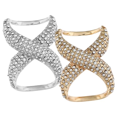 DEARMAMY 2 Stück Strass Schalclip aus Langlebiger Modische Halstuch Tuchhalter für Damen Glatte Oberfläche Frei von Kratzern Vielseitig für Hochzeit Party und Alltag Geeignet von DEARMAMY