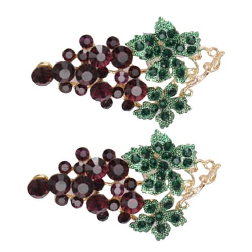 DEARMAMY 2 Stück Strass Trauben Broschen für Damen Broschen für Kleidung Stilvolle Accessoires für Mäntel und Anzüge mit Einzigartigem Traubendesign von DEARMAMY