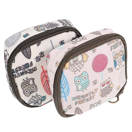 DEARMAMY 2 Stück Stylische Aufbewahrungstaschen für Damen Teiliges Kompakte Periodenbeutel Praktische Menstruationspouches für Unterwegs Süßem Design von DEARMAMY