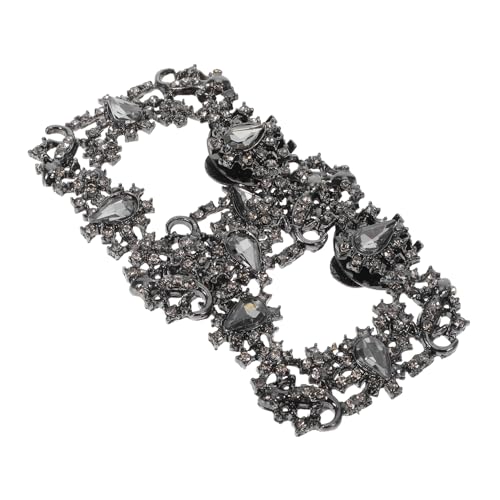 DEARMAMY 2 Stück Teiliges Abnehmbare Strass Schuhclips für Damen Funkelnde Voll mit Strasssteinen Besetzte High Heel Schmuckstücke Vielseitige Sichere Metallverschluss Deko für Hochzeit von DEARMAMY