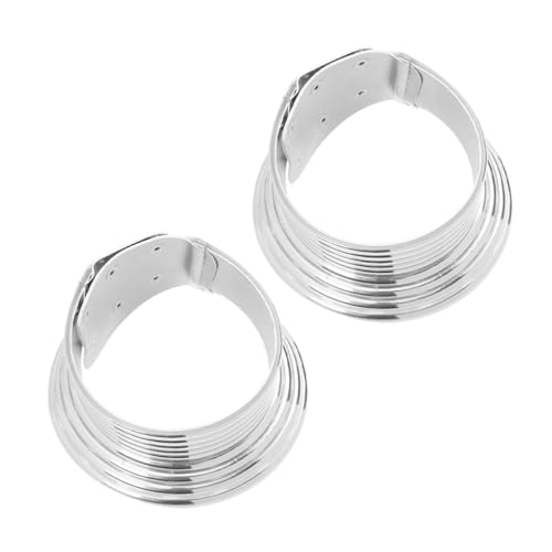 DEARMAMY 2 Stück Teiliges African Silber Ethnische Tribal Halskette für Damen Leichtes Armband Vielseitig für Alltag Festliche Anlässe und Tanzoutfits von DEARMAMY