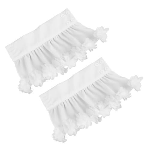DEARMAMY 2 Stück Teiliges Fake mit Französischen Blumen Design Dekorative Falsche Manschetten für Vielseitige Outfits Stilvolle und Raffinierte Puffärmel für Verschiedene Anlässe von DEARMAMY