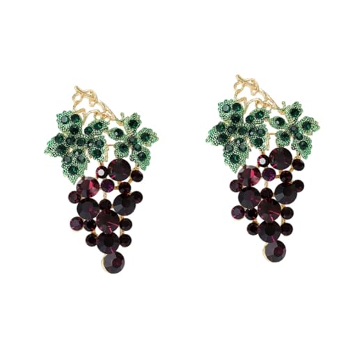 DEARMAMY Anstecker Gemüse 2 Stück Trauben Brosche Kleidung Brosche Schal Brosche Brosche Traubenform Schal Brosche Für Rucksäcke Damen Brosche Damen Kleidung Anstecknadel Kleidung Brosche von DEARMAMY