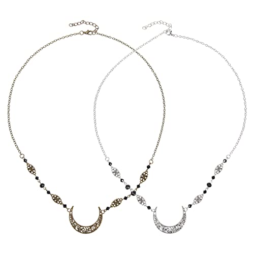 DEARMAMY 2stücke Kopf Kette Mit Mond Muster Für Damen Hochzeit Kleid Schmuck Kopfschmuck Haarkette Stirnkette Damen Stirnkette Hochzeitsdekor Kopfbedeckung Für Braut von DEARMAMY