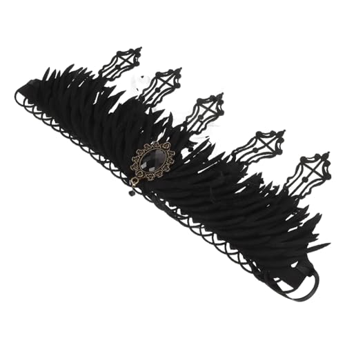 DEARMAMY 2 Stück Vintage Queen Tiara Haarschmuck Damen Goldene Krone Barock Gothic Kopfschmuck für Halloween Hochzeit Party Cosplay Kostüm von DEARMAMY