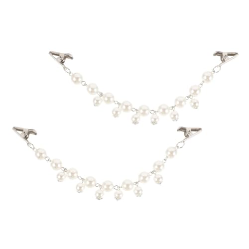 DEARMAMY 2stücke Vintage Sweater-clips Faux-perlen-jacket-clips Für Kleider Retro Cardigan Clasp Und Brooch Für Frauen Und Mädchen Vielseitig Einsetzbar von DEARMAMY