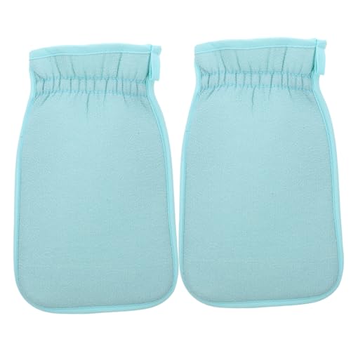 DEARMAMY 2 Stück doppelseitiges Badetuch Körperpeeling einseitig Luffa Peelinghandschuhe Reinigung handtuch handtücher Peelings Körperwäsche Scrubber Badehandschuh Peeling-Handschuh Stoff von DEARMAMY