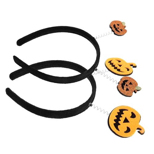 DEARMAMY 2 Stück halloween haarreif halloween headband Niedliche Kopfbedeckung Kürbis Haarband Make -up -Stirnband Performance-Requisite für Halloween-Elemente-Stirnband Filzstoff von DEARMAMY