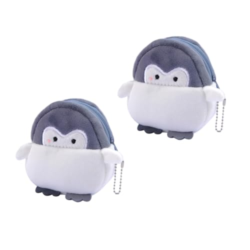 DEARMAMY 2stücke Pinguin Geldbörse Mini Plüsch Kreative Münztaschen Pinguin Tasche Geldbeutel Plüsch Münzbörse von DEARMAMY