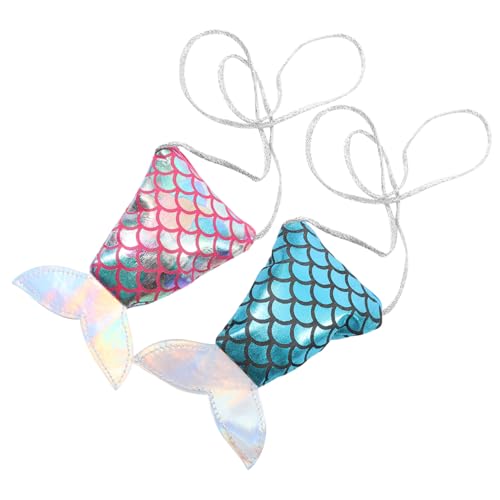 DEARMAMY 2 Stücke Serviette Aufbewahrungstaschen Meerjungfrau Form Taschen Für Schlüssel Wandtries Wechseln von DEARMAMY
