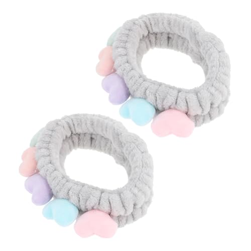DEARMAMY 2stücke Make-up Haarbänder Elastische Bänder Waschen Gesicht Kopfbedeckungen Sport Headwrap Für Spa Und Alltag von DEARMAMY