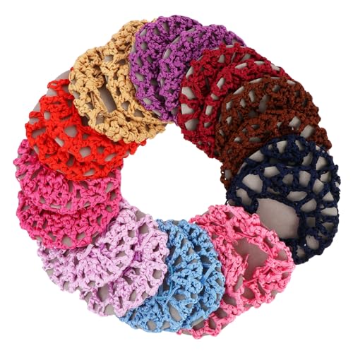 DEARMAMY 20 Stück Frauen Handmade Dutt Abdeckung Netz Haar Accessoires Wiederverwendbares Haarnetz für Ballett und Frisuren von DEARMAMY