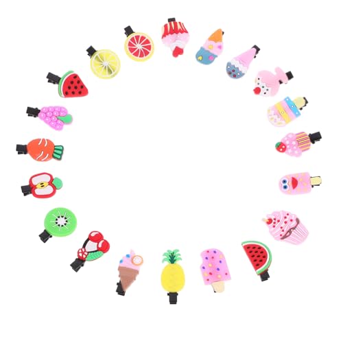 DEARMAMY 20stücke Obst-haarspangen Für Mädchen Und Teenager Kawaii-haarspangen Aus Silikon Und Haar-accessoires Für Junge Mädchen Und Alltag von DEARMAMY
