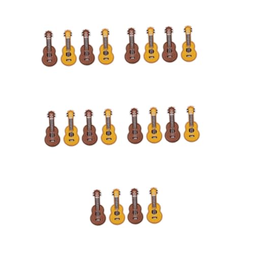 DEARMAMY 20 Stück Teiliges Bestickte Ukulele Broschen Kreative Gitarre Anstecknadeln Leichte Kleidung Accessoires Einfach zu Tragen für Festival und Party Vielseitig für Jacken und Taschen von DEARMAMY