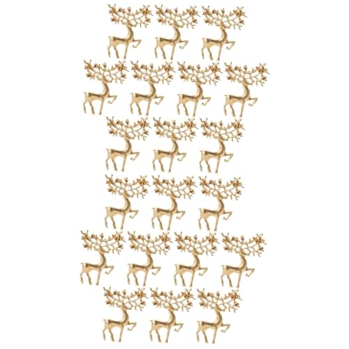 DEARMAMY 20 Stück Teiliges Elch Broschen aus Verschleißfestem Mattgoldene Anstecknadeln für Kleidung und Schals Einzigartiges Weihnachtsaccessoire für Damen Einfach zu Tragen und Vielseitig von DEARMAMY