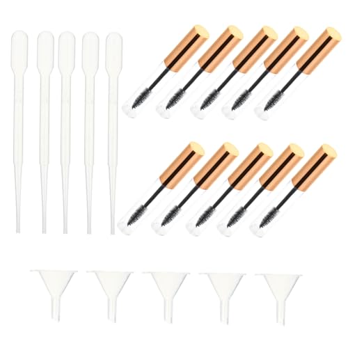 DEARMAMY 20 Stück Teiliges Leere Mascara tuben mit Trichtern und Pipetten Eyelash Container für Wimpernserum Handliche Leicht für Zuhause und Reisen Praktische Nachfüllflaschen von DEARMAMY