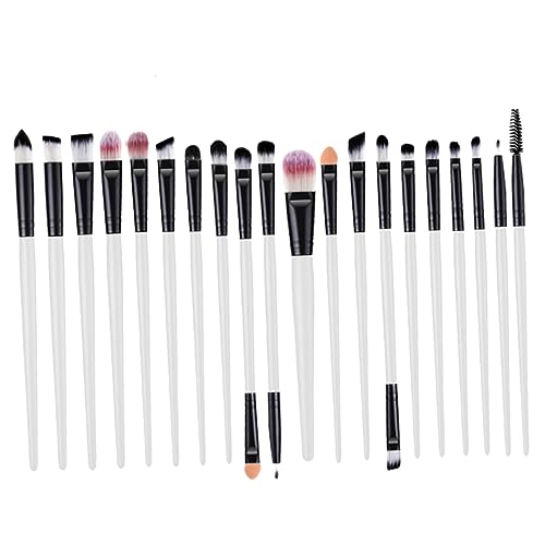 DEARMAMY 20 Stück Teiliges Make Up Pinselset mit Kunststoffgriff Lidschatten und Wimpernbürsten für Professionelles Make Up Schwarz und Weiß DEARMAMY 20 Stück Teiliges Make Up Pinselset mit Kunststoffgriff Lidschatten und Wimpernbürsten für Professionelles Make Up Schwarz und Weiß von DEARMAMY
