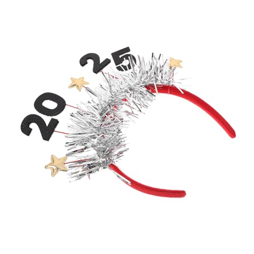 DEARMAMY 2025 Neujahr Haarreif Mit Sternen Dekoration Party Kopfschmuck Für Silvester Festliches Haaraccessoire Für Damen Und Herren Ideal Für Neujahr Feierlichkeiten Und Fotoshootings von DEARMAMY