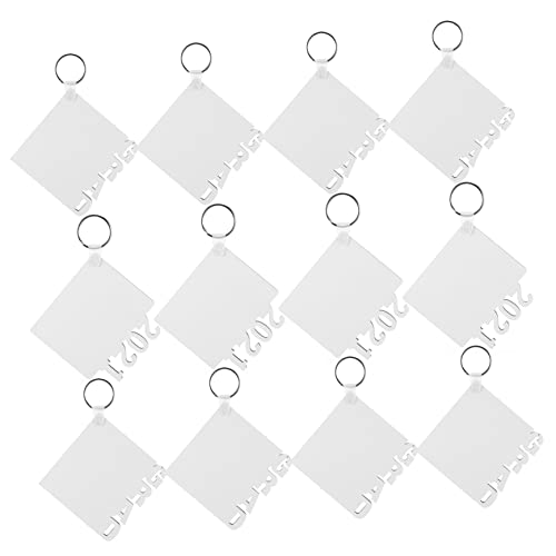 DEARMAMY 20stücke Sublimation Schlüsselanhänger Blanko Für Abschlussfeiern Wärmeübertragung Schlüsselringe Für Personalisierte Bastelbedarf Und Erinnerungen von DEARMAMY