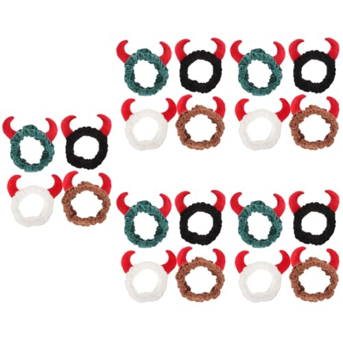 DEARMAMY 20stücke Horn Wasch Gesicht Kopfband Für Make-up Haarband Für Gesichtsreinigung Spa Und Hautpflege Rot Grün Und Braun von DEARMAMY