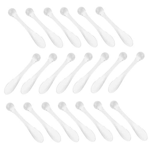 DEARMAMY 20stücke Kosmetik Spatel Transparente Gesichtscreme Augenmaske Löffel Mit Massagefunktion Für Gesichtspflege Und Make-up-anwendungen Für Sanfte Hautpflege Und Effektive von DEARMAMY