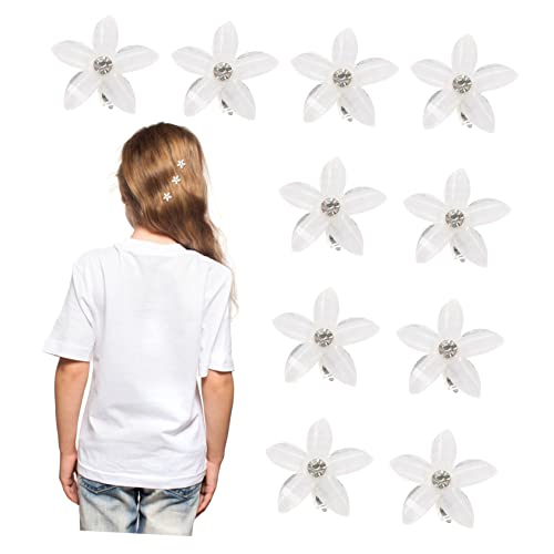 DEARMAMY 20stücke Mini-blumen-haarspangen Haar-accessoires Für Mädchen Dekorative Haarschmuck-blumenspangen Mit Strasssteinen Für Zöpfe Und Haarschnitte von DEARMAMY