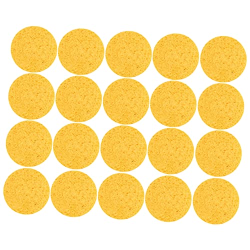 DEARMAMY 20stücke Puderquasten Runde Make-up-schwämme Aus Natürlicher Zellulose Schwamm Für Gesichtsreinigung Make-up-entferner Puderschwamm Gesichtswaschschwamm von DEARMAMY