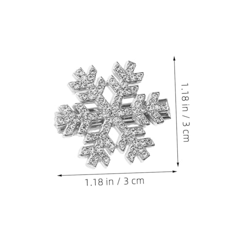 DEARMAMY 20stücke Schneeflocken Haarklammern Funkelnde Strass Haarclips Aus Metall Für Frauen Weihnachts Haarschmuck Für Lange Dicke Haare Zur Festlichen Verwendung von DEARMAMY