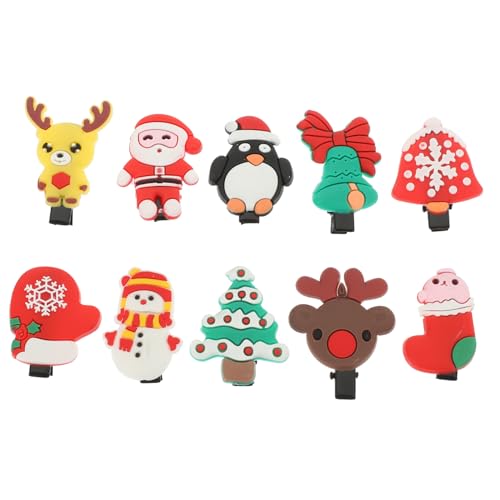 DEARMAMY 20stücke Weihnachtshaarspangen Für Mädchen Haarschmuck Kleine Haarspangen Weihnachtshaarnadeln Schöne Haarnadeln Frauenhaarnadeln Weihnachtshaarschmuck von DEARMAMY
