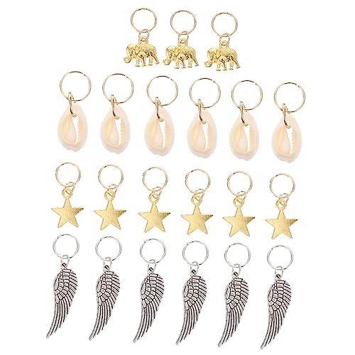DEARMAMY 21 Stück Teiliges Haarschmuck Set für Dreadlock Ringe Haarcharms und Zopfschmuck Langlebig und Wiederverwendbar für Verschiedene Frisuren Hochzeiten und Partys von DEARMAMY