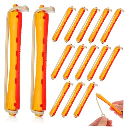 DEARMAMY 24 Stück Haar Dauerwelle Stangen Lockenwickler Mit Gummiband Friseur Styling Werkzeug Für Damen Und Herren Hitzefreies Haarstyling Für Kurze Und Mittellange Haare Geeignet Für von DEARMAMY