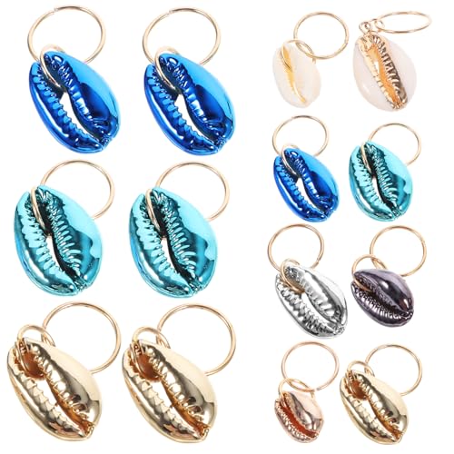 DEARMAMY 24stücke Muschel Haarschmuck Damen Zopfschmuck Haarringe Zopfringe Flecht Zubehör Haar Manschetten Dekoration Für Zöpfe Und Dreadlocks von DEARMAMY