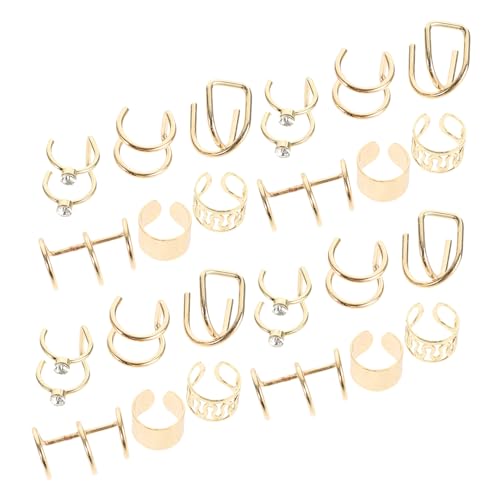 DEARMAMY 24stücke Metall-ohrmanschetten-ohrringe Piercing Dekorative Ohrclips Damen-ohrclips Und Einfach Zu Tragen Als Für Geburtstag Und Feiern von DEARMAMY
