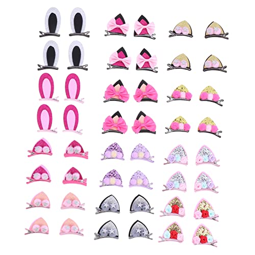 DEARMAMY 24stücke Ohr Geformte Junge Mädchen Haarspangen Entzückende Party Haarnadeln Mädchen Kopfschmuck Haar Clips Schöne Barrettes Foto Requisiten Dekoration Accessoires von DEARMAMY