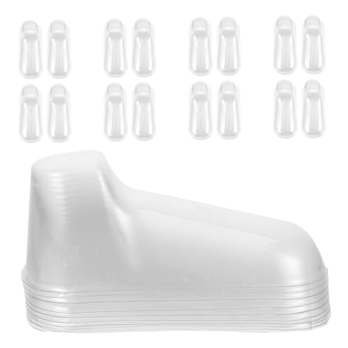 DEARMAMY 25 Paare Transparente Fußmodell Sockeneinlagen Schuhformer aus PVC Wiederverwendbare Junge Mädchen Socken Schuhhalter für Zuhause Reise und Tagespflege Kompakte Aufbewahrung und von DEARMAMY