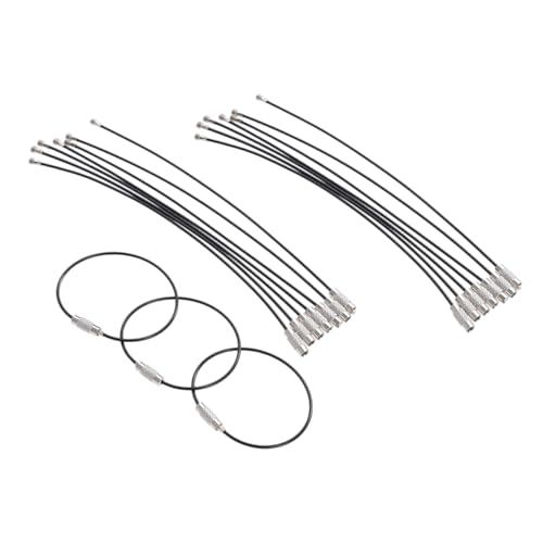 DEARMAMY Drahtseil-schlüsselanhänger 25 Stück Edelstahl-schlüsselring Für Id-Tag von DEARMAMY