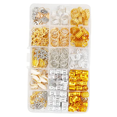 DEARMAMY 280 Stück Dreadlocks Haarschmuck Dreadlocks Ringe und Haarflecht Rohre Haarschmuck Dekoration für Partys Veranstaltungen und Street Photography Langlebiges Material Vielseitige von DEARMAMY