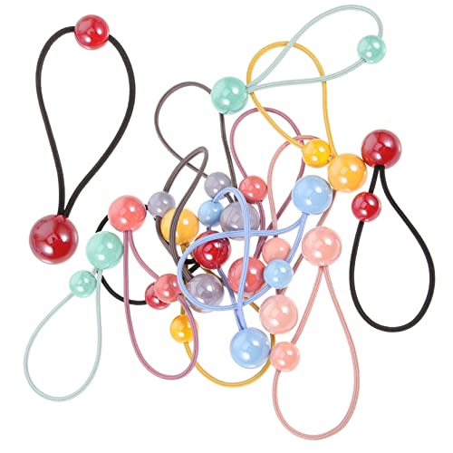 DEARMAMY 28stücke Elastische Haargummis Für Mädchen Doppelkugeln Haarseile Für Junge Mädchen Haargummis Mit Kugeln Haarseile Für Kleinkinder von DEARMAMY