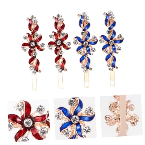DEARMAMY 2paare Blumen-haarspangen Aus Legierung Dekorative Haarspangen Für Frauen Und Mädchen Bobby Pins Als Haarschmuck Zubehör Leicht Zu Tragen Für Alltag Und Ausflüge von DEARMAMY