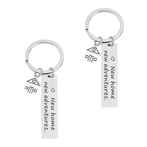 DEARMAMY 2Pcs Housewarming Keychain Snaps Sad Accessoires Autoschlüsselkette Tag Keychains Klingeln Erste Heimschlüsselketten Lanyard Tasten Wallet Kartenkette Mit Werkzeugen Metall von DEARMAMY