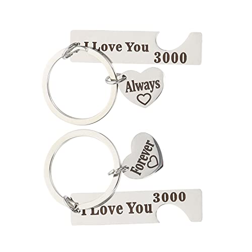 DEARMAMY 2Pcs Paar Keychain Halsketten Handtasche Charme Haken Ich Liebe Dich Schlüsselhalter Schlüsselbund Für Paare Ring Geldbeutel Schlüsselbund Handtasche Rucksack Reiz Armbänder von DEARMAMY