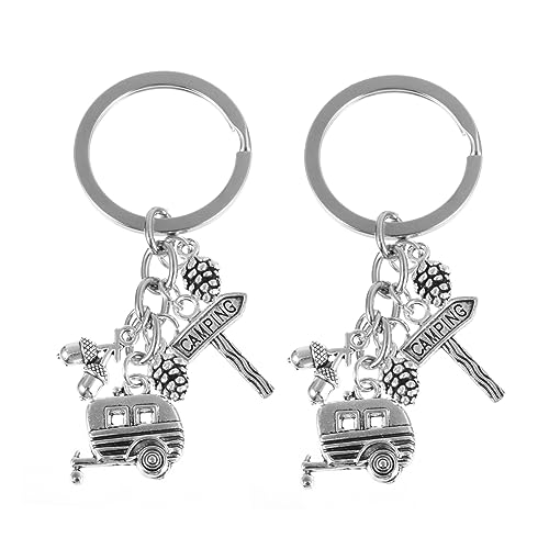 DEARMAMY 2 Stücke Kühlen Keychain Haken Ringe Keychain Metall Keychain Schlüssel Lanyard Outdoor von DEARMAMY